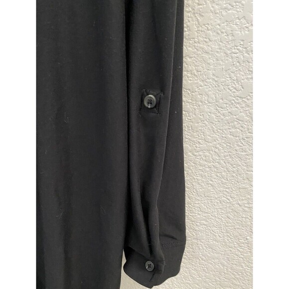 Land's End Women's Long Sleeve Soft Performance Roll Tab Tunic 2XL Black - Picture 6 of 12